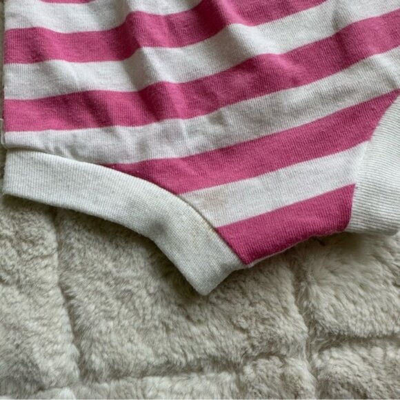 Disney | Vintage Pink Striped Graphic "Baby Mickey" Bodysuit | Size 18 Months - Picture 10 of 14